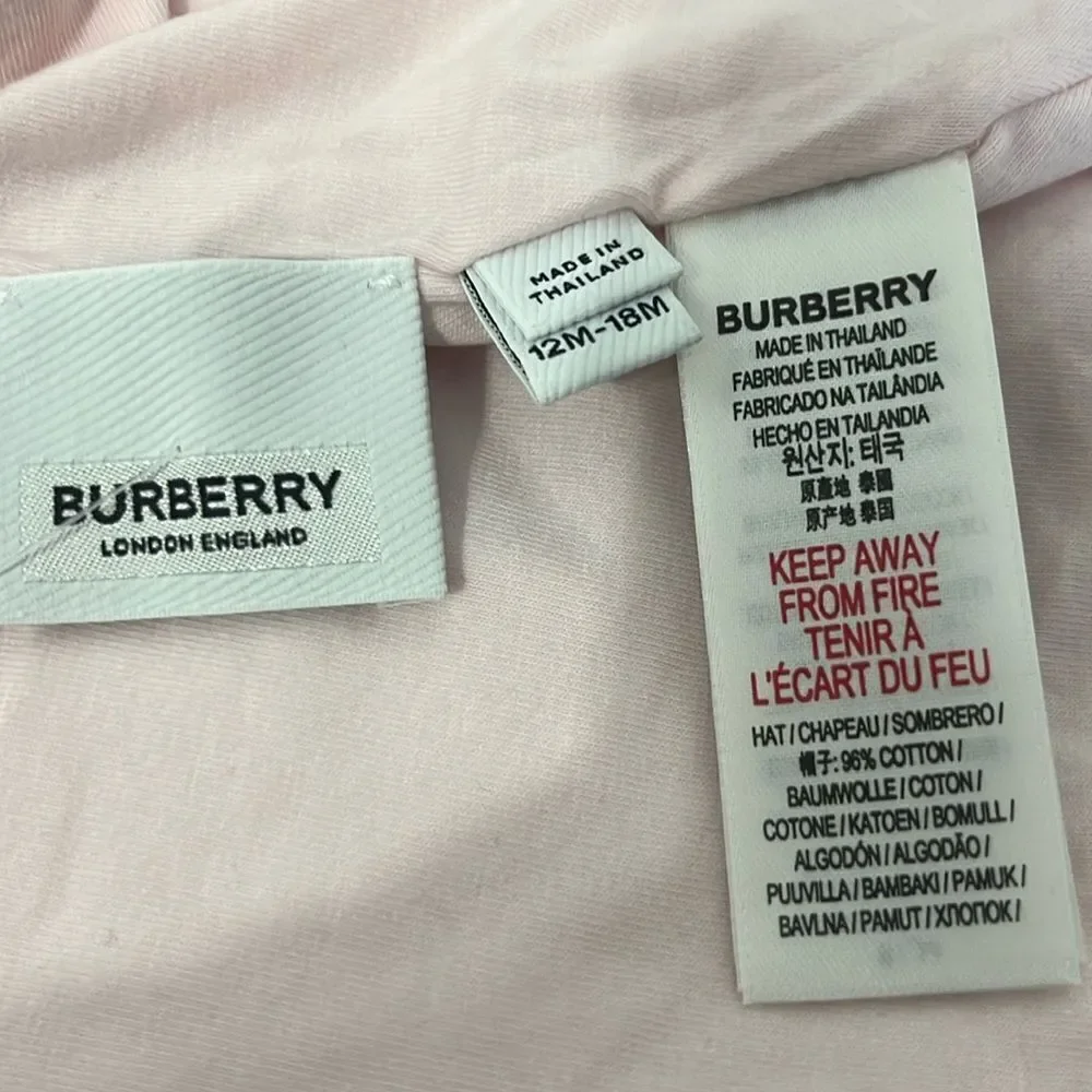 NWT Burberry London Patterned Woven Beanie 12M - 18M